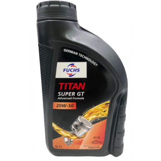فوكس Fuchs TITAN SUPER GT SAE 20W-50 – زيت محرك متعدد الدرجات تخليقي بمعيار API SN 1 لتر فوكس Fuchs TITAN SUPER GT SAE 20W-50 – زيت محرك متعدد الدرجات تخليقي بمعيار API SN 1 لتر