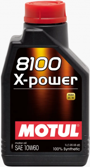 زيت موتول Motul 8100 X-Power SAE 10W-60 – زيت محرك تخليقي بالكامل عالي الأداء 1 لتر