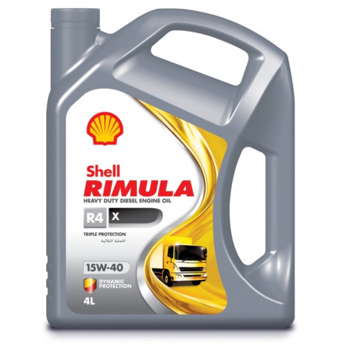 زيت المحركات الديزل للخدمة الشاقة شل ريمولا Shell R4 X 15W-40 – سعة 4 لتر زيت المحركات الديزل للخدمة الشاقة شل ريمولا Shell R4 X 15W-40 – سعة 4 لتر