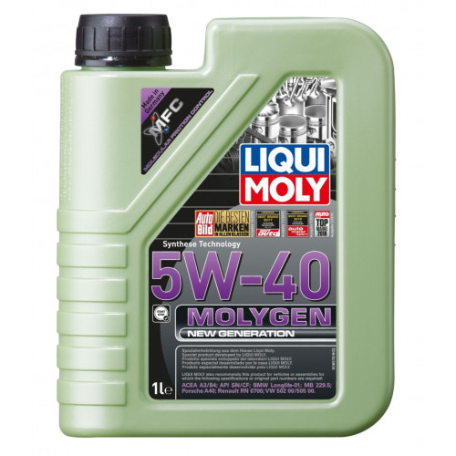 زيت محرك ليكوي مولي Liqui Moly Molygen نيو جينيريشن 5W-40 –1 لتر زيت محرك ليكوي مولي Liqui Moly Molygen نيو جينيريشن 5W-40 –1 لتر