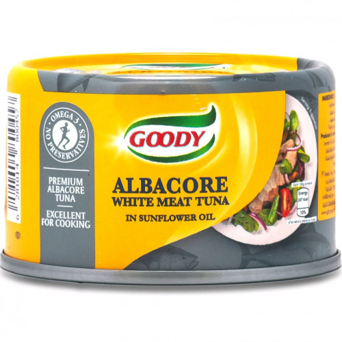 تونة قودي الباكور البيضاء 185 جرام*6 حبة (نصف درزن)