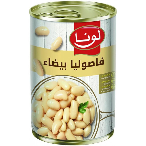 فاصوليا بيضاء لونا 380 جرام *24 حبة (كرتون)