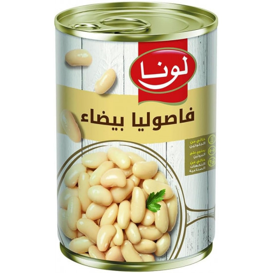 فاصوليا بيضاء لونا 380 جرام *24 حبة (كرتون)
