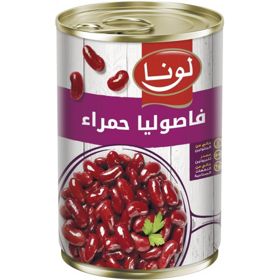 فاصوليا حمراء كدني لونا 380 جرام *6 حبة (نصف درزن)