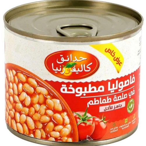 فاصوليا مطبوخة حدائق كاليفورنيا صغير 220جرام*12 حبة (كرتون)