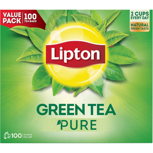 شاي ليبتون اخضر نعناع 100 خيط * 12 حبة (كرتون)