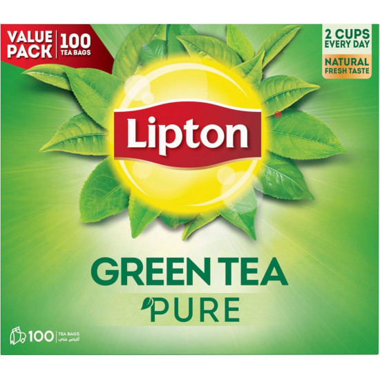 شاي ليبتون اخضر نعناع 100 خيط * 12 حبة (كرتون)