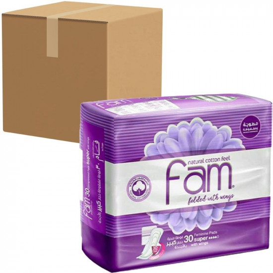 فوط فام اجنحة  30 فوطة * 3 حبة (نصف كرتون)