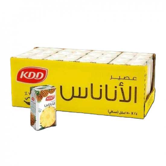 عصير كى دى دى اناناس 180مل*24 حبة (كرتون)