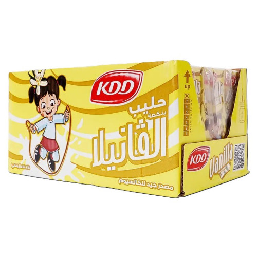 حليب كى دى دى بالفانيليا 180مل*18 حبة (كرتون)