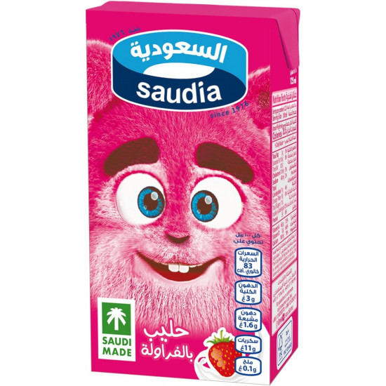 حليب السعوديه بالفراولة 200مل*6 حبة (نصف درزن)