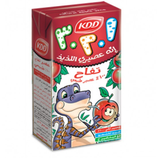 كي دي دي تفاح 125مل*18 حبة (كرتون)