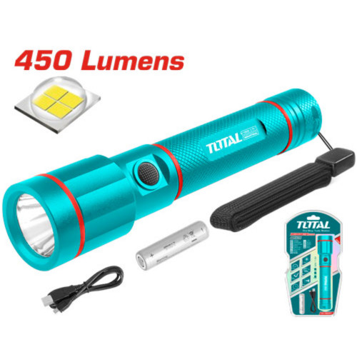 كشاف يدوى ليد شحن 50 الى 450 قوة سطوع من توتال كشاف يدوى ليد شحن 50 الى 450 قوة سطوع من توتال