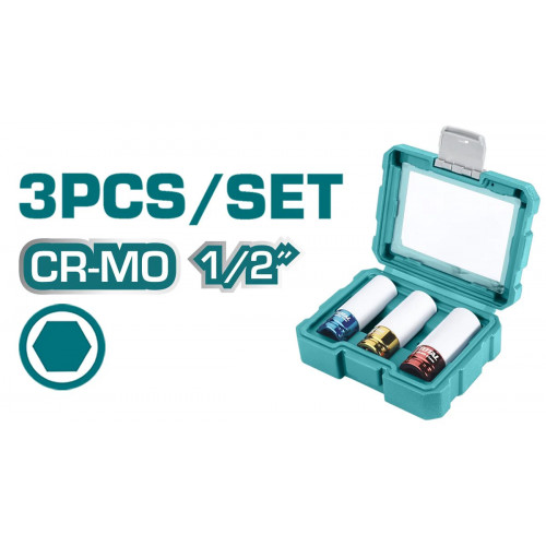 طقم صندوق لقم نص بوصة 3 قطع سداسي من توتال طقم صندوق لقم نص بوصة 3 قطع سداسي من توتال