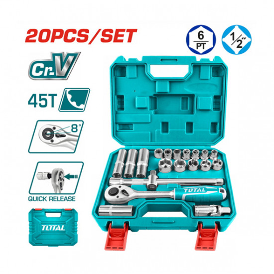 ﻁﻘﻡ لقم 20 ﻗﻁﻌﺔ نص بوصة من توتال ﻁﻘﻡ لقم 20 ﻗﻁﻌﺔ نص بوصة من توتال