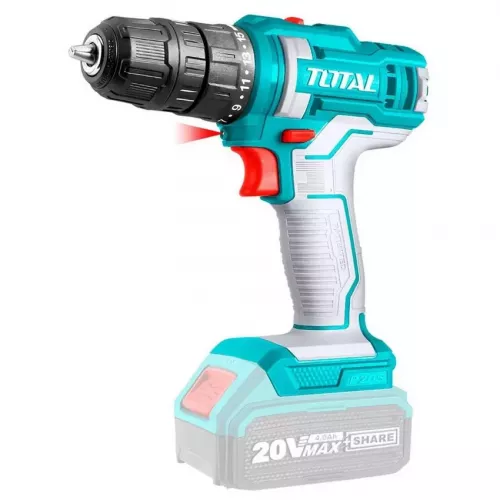 طقم دريل وصاروخ 20v بشنطة مع بطارية إضافية توتال