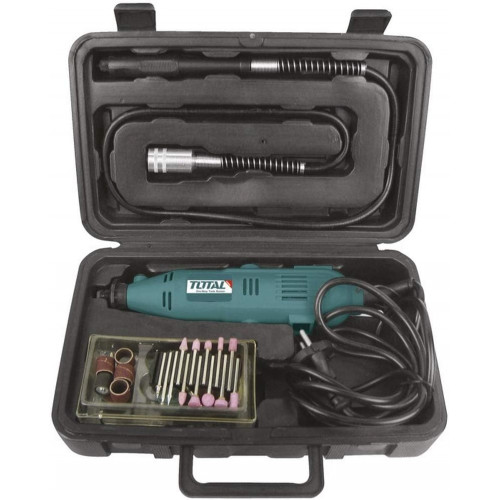 شنيور وصاروخ صغير 130 وات مع اكسسوارات 100 قطعة من توتال