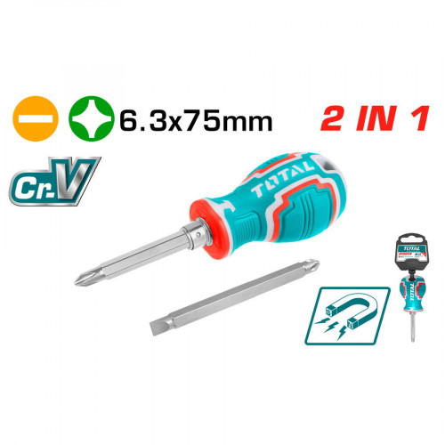 مفك 2 في واحد قلاب انجاصة  6.35*75 توتال 