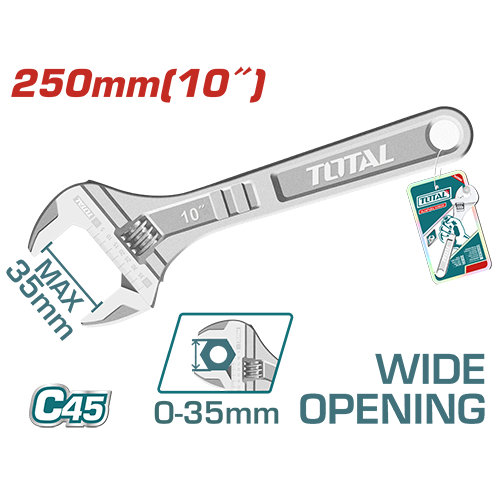 ﻣﻔﺗﺎﺡ ﺍﺳﺑﺎﻧﺎ ﻳﺩ ﻛﺭﻭﻡ 250ﻣﻡ 10 انش توتال