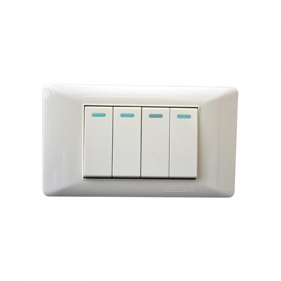 مفتاح رباعي ديكور 2*4 - صن يو 6