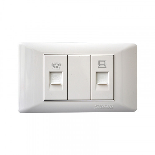 فيش كمبيوتر 6 كات + تليفون 2*4 - صن يو 6