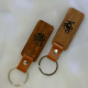 سلسة مفاتيح من الخشب الخيزران البني 