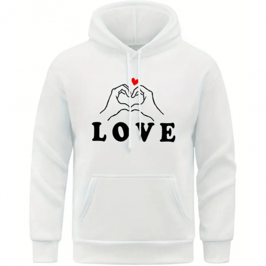 هودي بعبارة ( LVOE ) رمزنا الحب ، مريحة مع جيب لكنغر ،بأكمام طويلة .عصرية وجديد هودي بعبارة ( LVOE ) رمزنا الحب ، مريحة مع جيب لكنغر ،بأكمام طويلة .عصرية وجديد