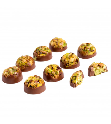 شوكولاته فلورنتين فستق مع حشوه فستق شوكولاته فلورنتين فستق مع حشوه فستق