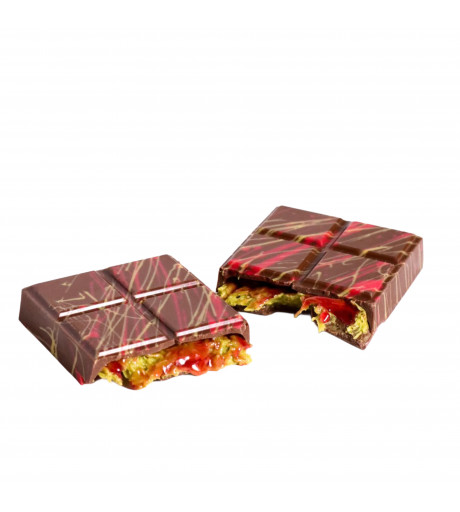 شوكولاته بار هالينا كنافه بستاشيو وتوت