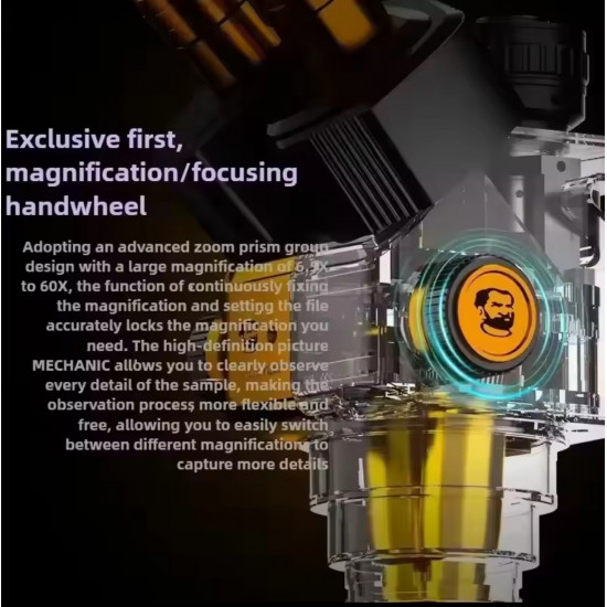 مجهر مع عدسة تكبير Robot Z4 60X من MECHANIC مجهر مع عدسة تكبير Robot Z4 60X من MECHANIC