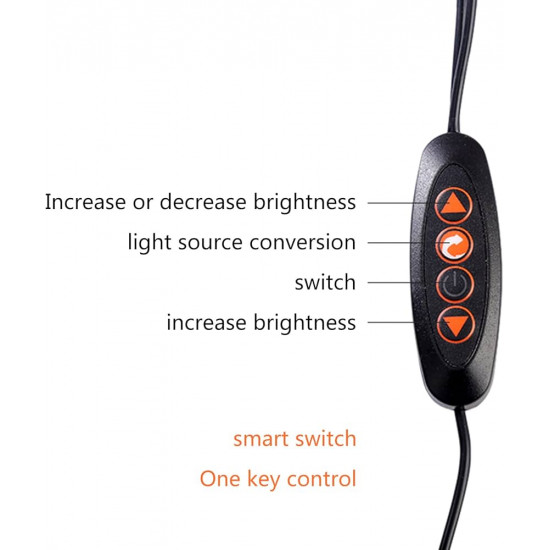 إضاءة صيانة بمنفذ USB مع قاعدة تثبيت مرنة