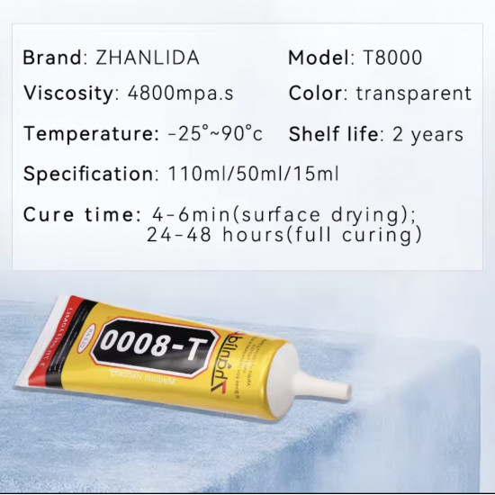 صمغ فائق اللصق لصيانة الاجهزة T8000 15ml-110ml من ZHANLIDA صمغ فائق اللصق لصيانة الاجهزة T8000 15ml-110ml من ZHANLIDA