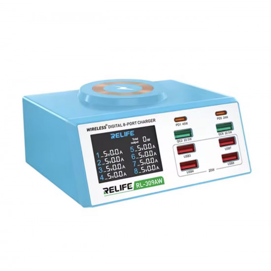 محول طاقة بمخارج متعددة لفحص البطاريات RL-309AW من RELIFE 