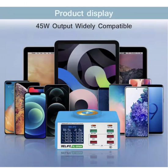 محول طاقة بمخارج متعددة لفحص البطاريات RL-309AW من RELIFE 
