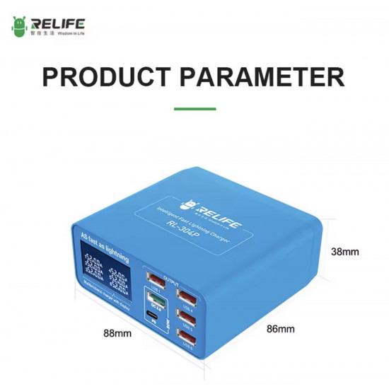 محول طاقة بمخارج متعددة لفحص البطاريات RL-304P من RELIFE