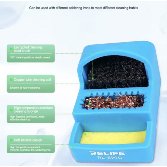 أداة تنظيف مكواة لحام ثلاثة في واحد RL-599C من RELIFE