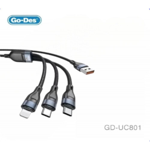جو-ديز كيبل شحن 3 في 1 يو اس بي جو-ديز كيبل شحن 3 في 1 يو اس بي