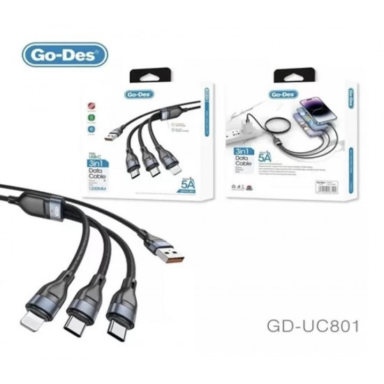 جو-ديز كيبل شحن 3 في 1 يو اس بي جو-ديز كيبل شحن 3 في 1 يو اس بي