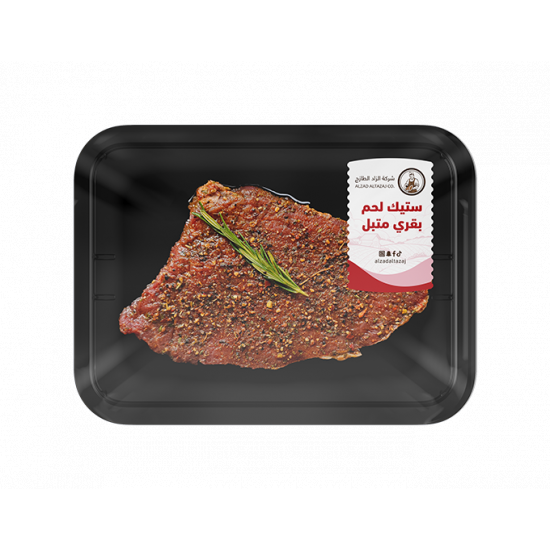 ستيك لحم بقري متبل