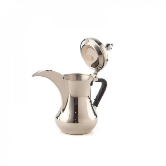 دلة العساف استيل مع مقبض اسود مقاس 26 دلة العساف استيل مع مقبض اسود مقاس 26