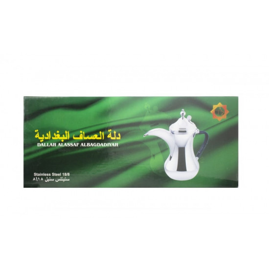 دلة العساف استيل مع مقبض اسود مقاس 26 دلة العساف استيل مع مقبض اسود مقاس 26