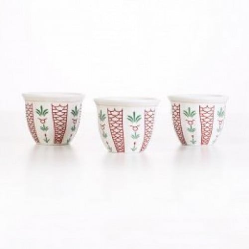 طقم فناجيل قهوة كبير 12 حبة احمر طقم فناجيل قهوة كبير 12 حبة احمر