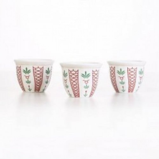 طقم فناجيل قهوة كبير 12 حبة احمر طقم فناجيل قهوة كبير 12 حبة احمر