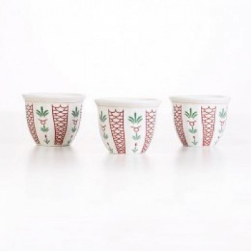 طقم فناجيل قهوة كبير 12 حبة احمر طقم فناجيل قهوة كبير 12 حبة احمر