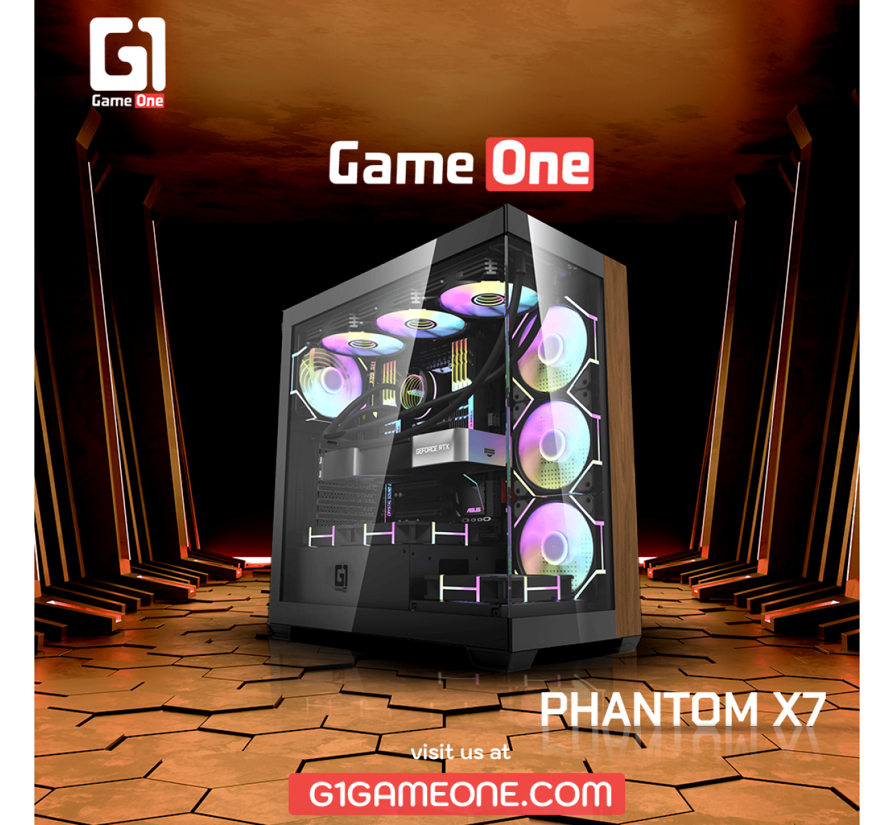 صندوق بي سي جيم ون PHANTOM X7 - اسود