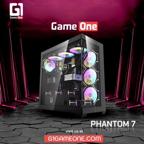 صندوق بي سي جيم ون PHANTOM 7 - اسود