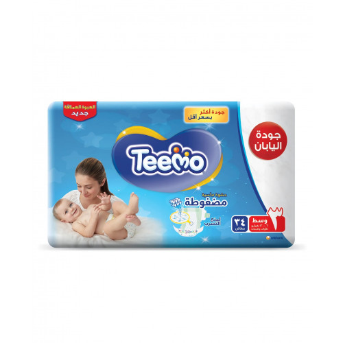 تيمو - حفاضات ، مقاس 3 وسط ، 6-12 كجم ، عبوة جامبو، 34 قطعة تيمو - حفاضات ، مقاس 3 وسط ، 6-12 كجم ، عبوة جامبو، 34 قطعة