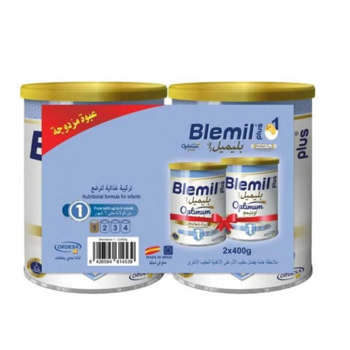 بليميل حليب أطفال بلس اوبتيمم بروتك المرحلة الاولى (1) (400GmX2)جم
