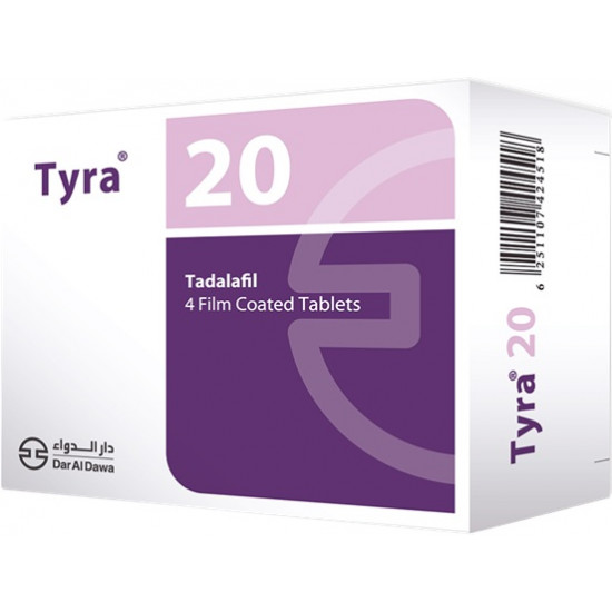 تايرا 20 مجم لعلاج ضعف الانتصاب 4 أقراص تايرا 20 مجم لعلاج ضعف الانتصاب 4 أقراص