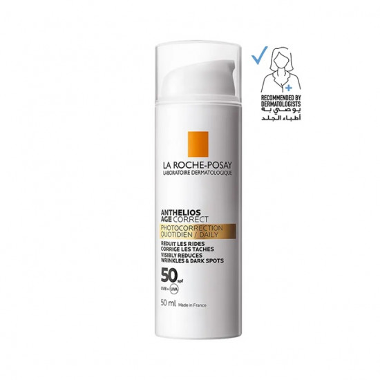 لاروش بوزيه أنثيليوس ايدج كوريكت SPF 50 واقي شمس مقاوم لعلامات تقدم سن مع النياسيناميد 50 مل